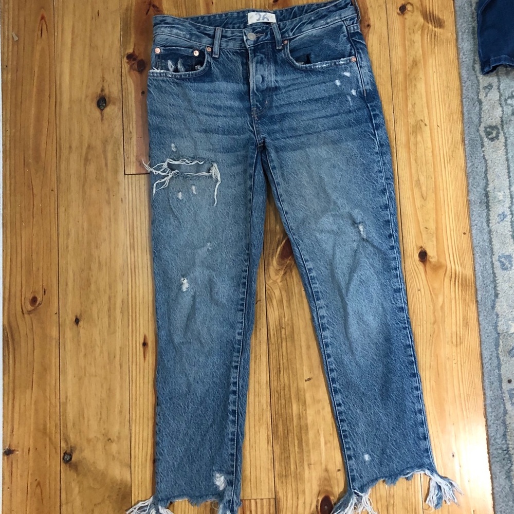 We the Free distressed boyfriend jeans
